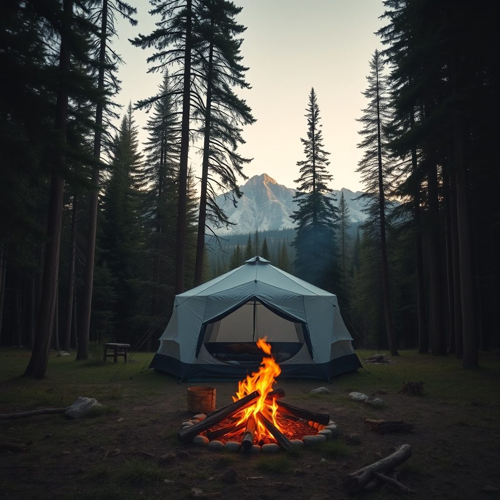 Camping equipment ready for adventure